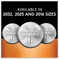 Duracell 2025 Lithium Coin Batteries With Bitterant (4/Pack)