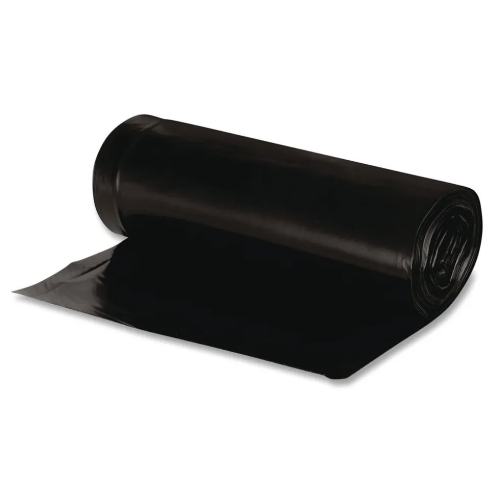 Earthsense Commercial 38 in. x 58 in. 1.65 mil 60 Gallon Linear Low Density Recycled Can Liners - Black (100/Carton)