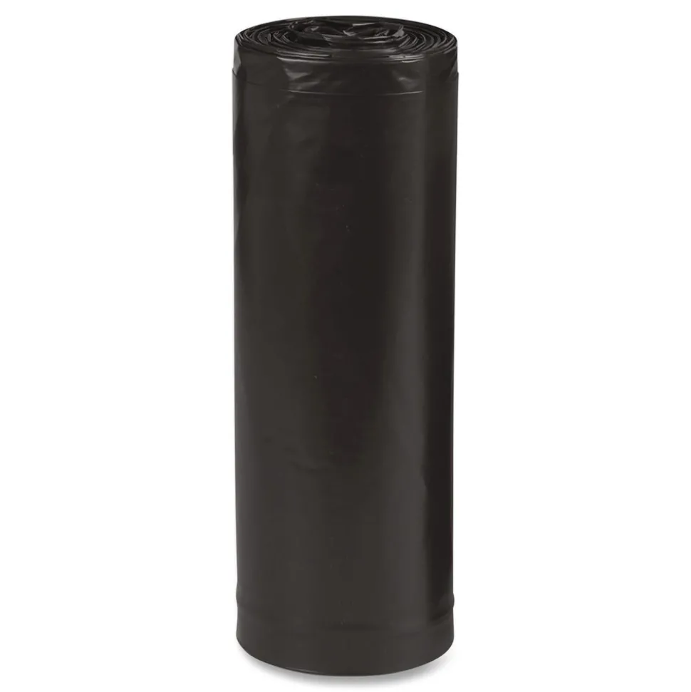 Earthsense Commercial 38 in. x 58 in. 1.65 mil 60 Gallon Linear Low Density Recycled Can Liners - Black (100/Carton)