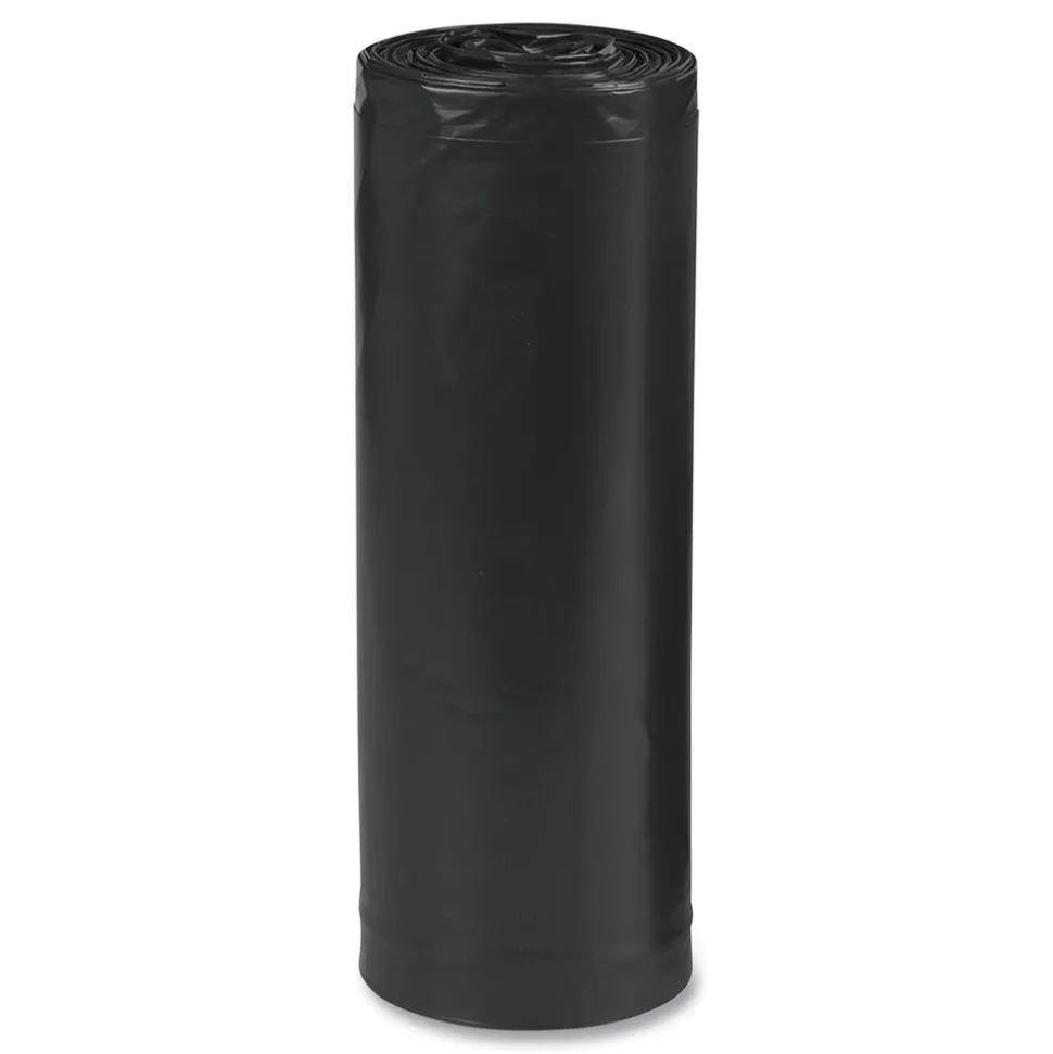 Earthsense Commercial 38 in. x 58 in. 1.25 mil 60 Gallon Linear Low Density Recycled Can Liners - Black (100/Carton)