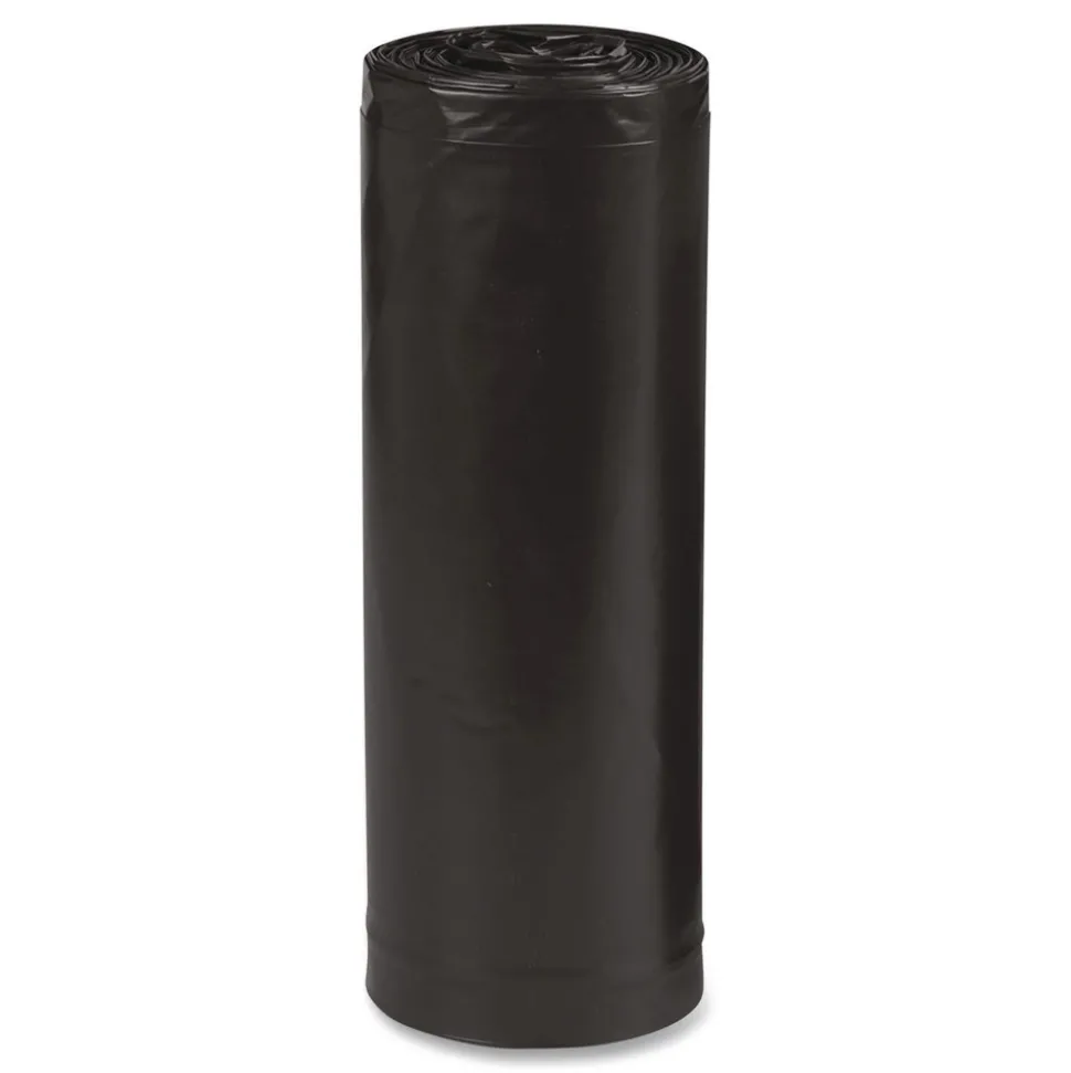 Earthsense Commercial 40 in. x 46 in. 45-Gallon 2 mil. Linear Low Density Recycled Can Liners - Black (100/Carton)
