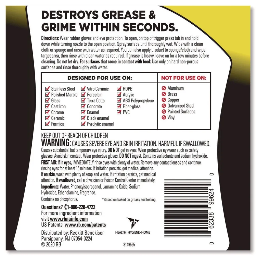 EASY-OFF 32 oz. Spray Bottle Heavy Duty Cleaner Degreaser (6/Carton)