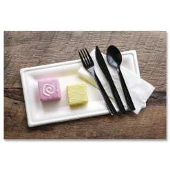 Eco-Products EP-S113 6 in. 100 Percent Recycled Content Spoon - Black (1000/Carton)