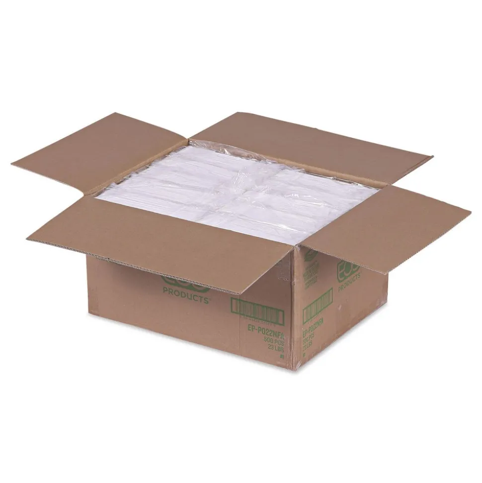 Eco-Products Vanguard 7.87 in. x 7.87 in. Renewable and Compostable Sugarcane Plates - White (500/Carton)
