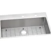 Elkay (1-Kit) Crosstown 33 in. x 22 in. x 9 in. 18-Gauge Stainless Steel FR2-Hole Dual Mount Sink Kit