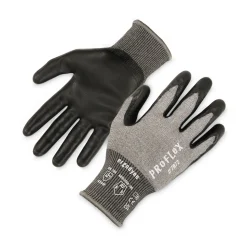 Ergodyne 10302 ProFlex 7072 ANSI A7 Nitrile-Coated CR Gloves, Gray, Small, 12 Pairs/Pack