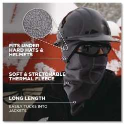 Ergodyne N-Ferno 6823 One Size Fits Most Fleece Hinged Balaclava Face Mask - Black