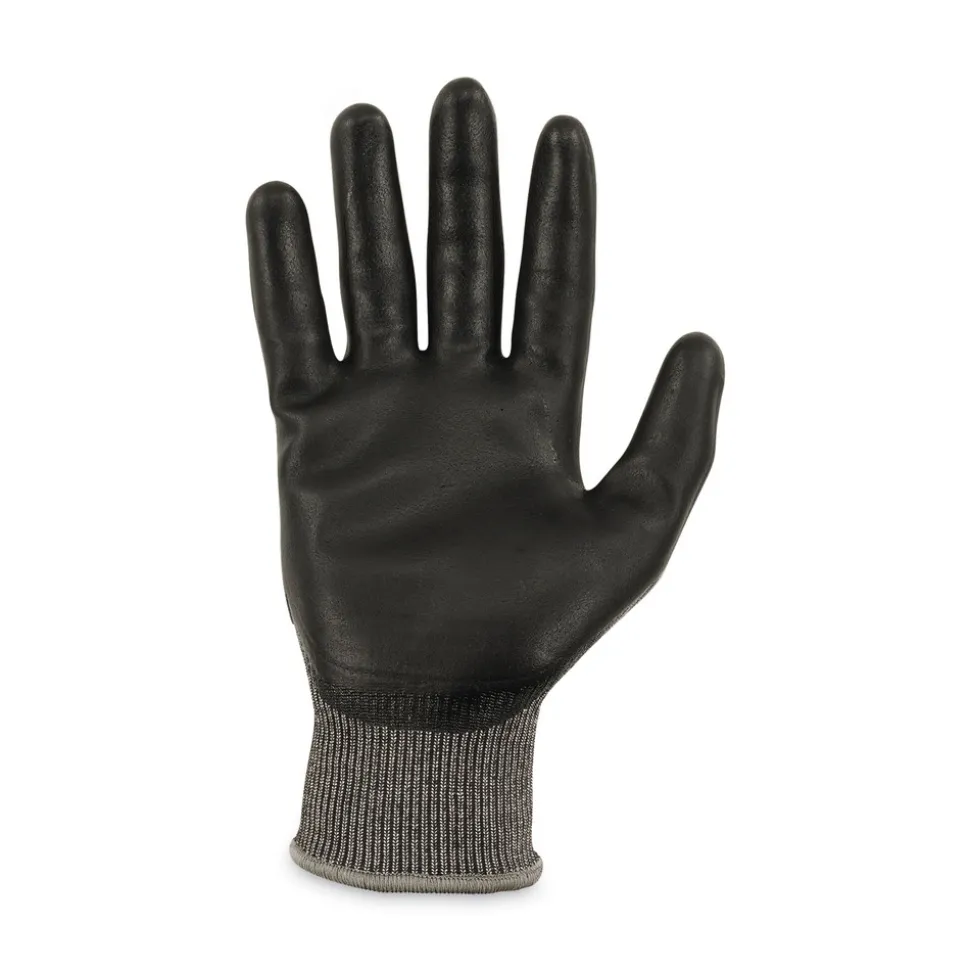 Ergodyne ProFlex 7072 ANSI A7 Nitrile-Coated CR Gloves, Gray, Large, 12 Pairs/Pack