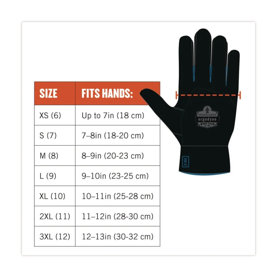Ergodyne ProFlex 7401 Coated Lightweight Winter Gloves - 2X-Large Orange (1-Pair)