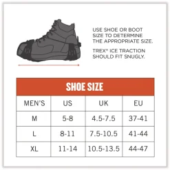 Ergodyne Trex 6325 Spikeless Traction Devices - Medium (Men's Size 8 to 11) Black (1-Pair)