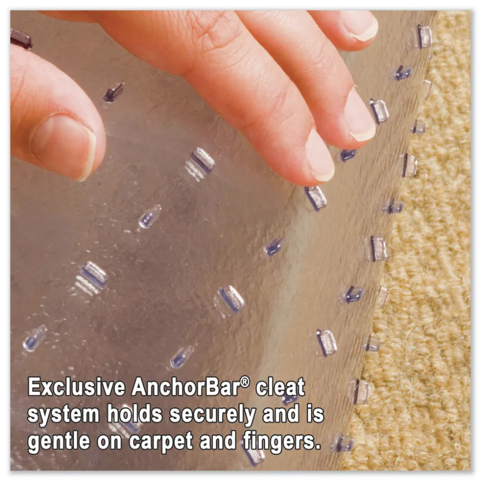 ES Robbins 46 x 60 EverLife Moderate Use Rectangular Chair Mat for Low Pile Carpet - Clear