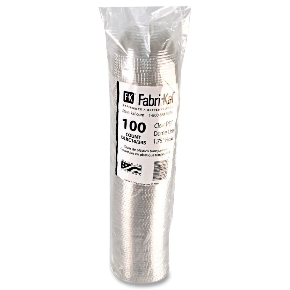 Fabri-Kal Greenware Cold Drink Lids Fits 16 oz. to 24 oz. - Clear (1000/Carton)