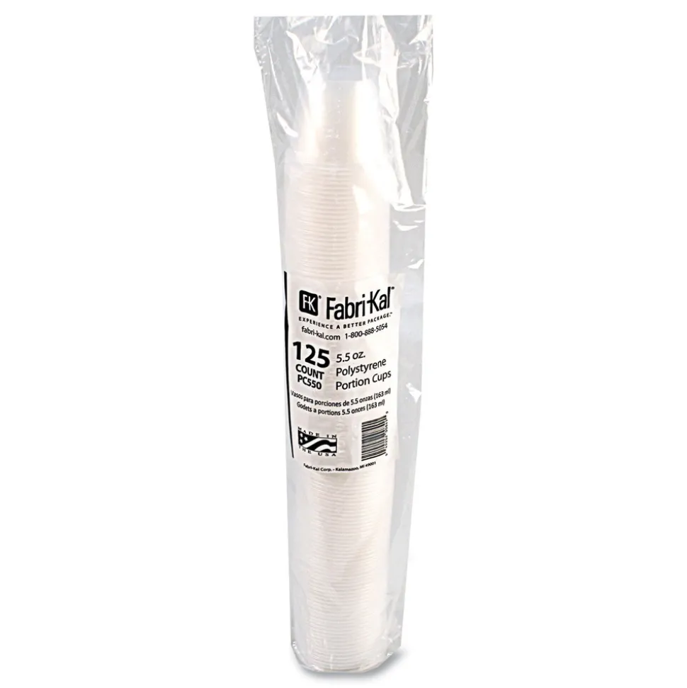 Fabri-Kal 5.5 oz. Plastic Portion Cups - Translucent (20/Carton)
