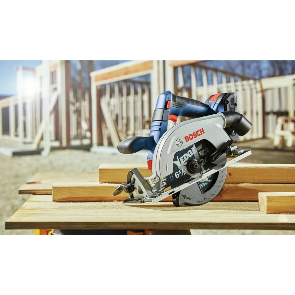 Factory Reconditioned Bosch 18V Brushless Blade-Left Lithium-Ion 6-1/2 in. Cordless Circular Saw Kit (4 Ah)