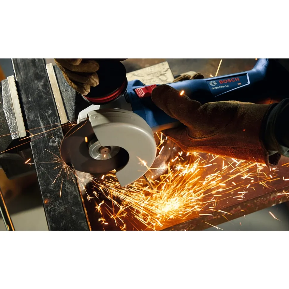 Factory Reconditioned Bosch 18V Brushless 4-1/2 in. - 5 in. Cordless Angle Grinder Kit with (1) CORE18V 8 Ah High Power Battery