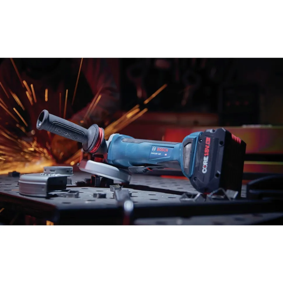 Factory Reconditioned Bosch 18V Brushless Lithium-Ion 4-1/2 - 5 in. Cordless Angle Grinder with Paddle Switch (Tool Only)