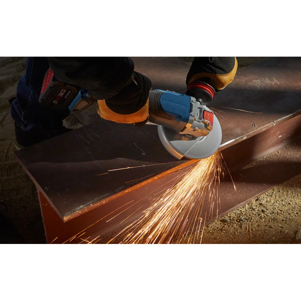 Factory Reconditioned Bosch PROFACTOR 18V Spitfire X-LOCK Connected-Ready 5 - 6 in. Cordless Angle Grinder Kit with Slide Switch (8.0 Ah)