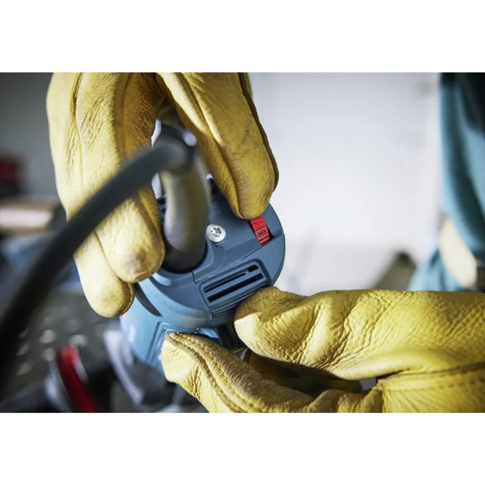 Factory Reconditioned Bosch 120V 13 Amp 5 in. Corded Angle Grinder with Brake and No Lock-On Paddle Switch