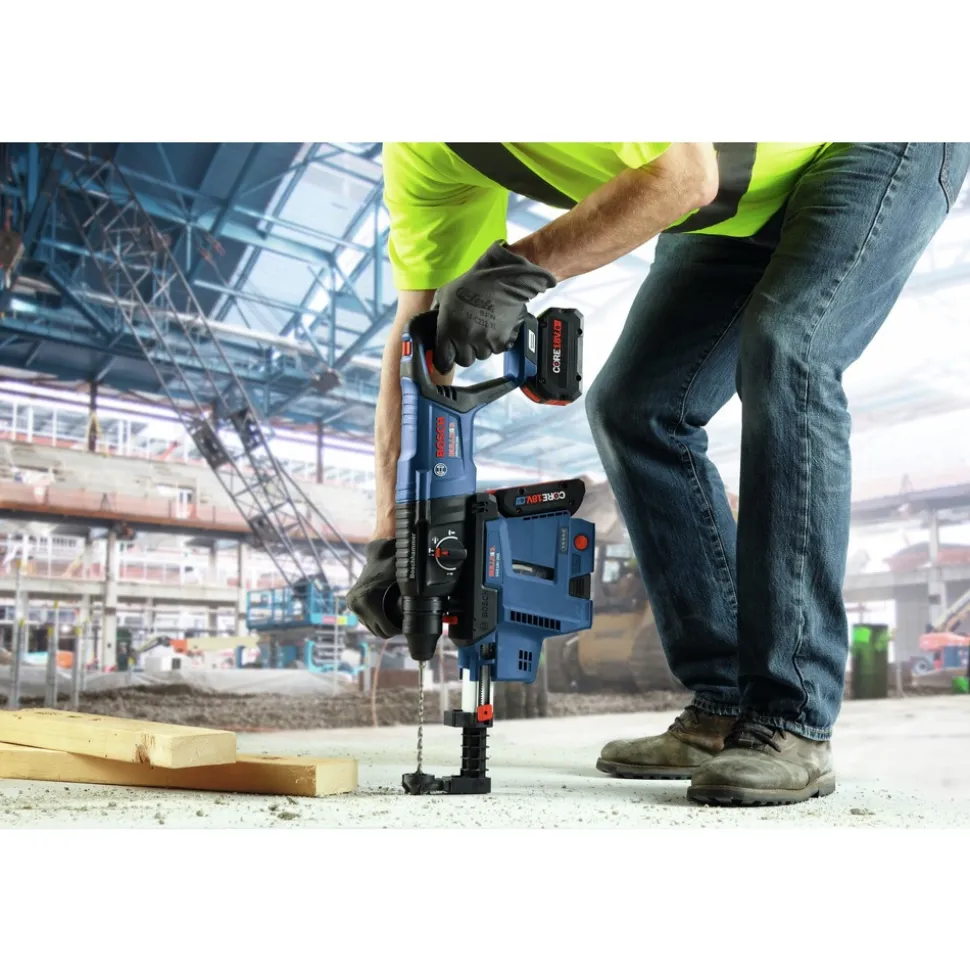Factory Reconditioned Bosch 18V EC Brushless SDS-Plus Bulldog 1 in. Cordless Rotary Hammer Kit with (2) CORE18V 8 Ah High Power Batteries