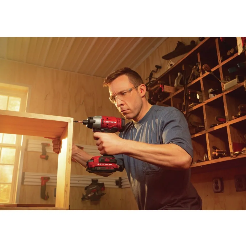Factory Reconditioned Craftsman V20 Brushed Lithium-Ion 1/4 in. Cordless Impact Driver Kit (1.5 Ah)