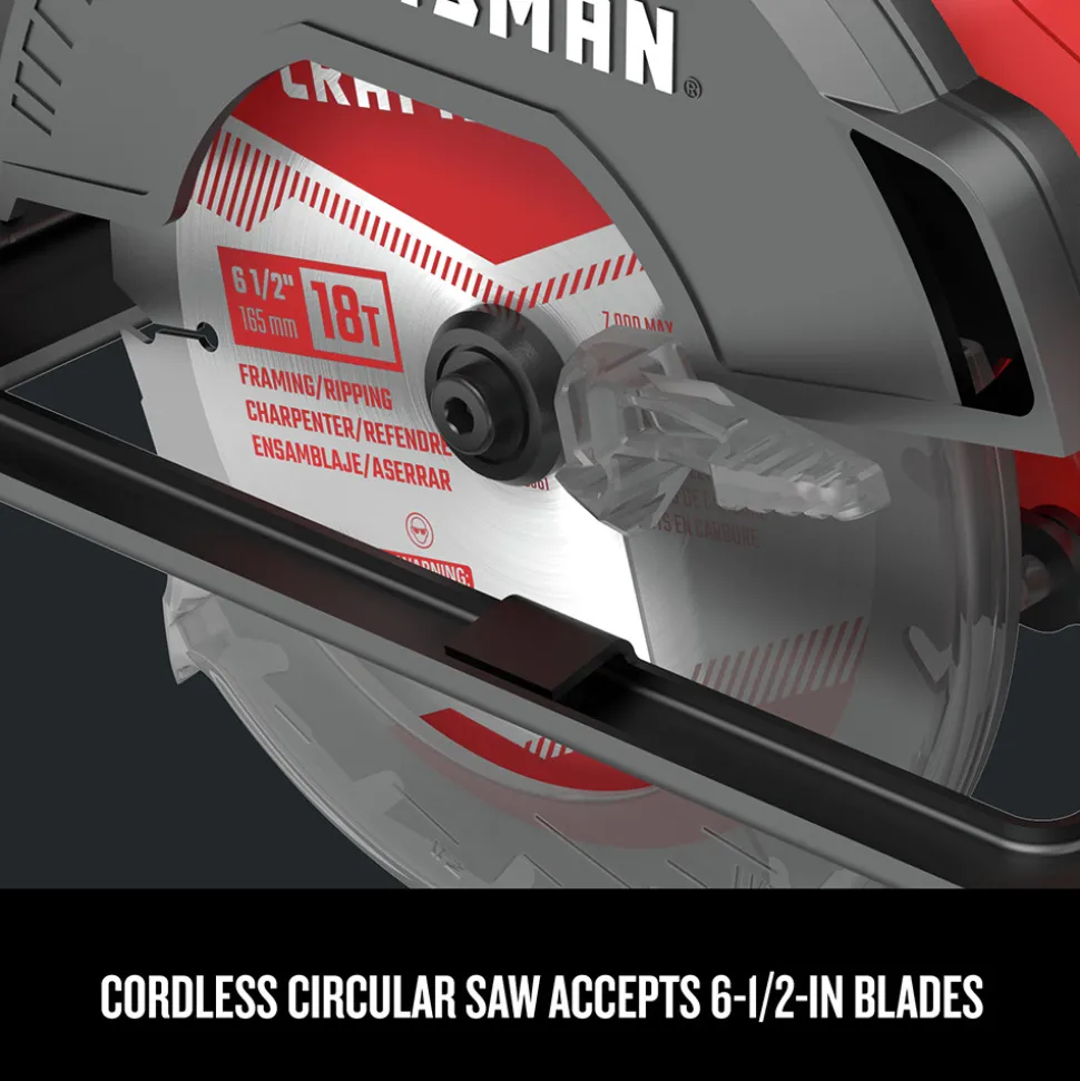 Factory Reconditioned Craftsman 20V Variable Speed Lithium-Ion 6-1/2 in. Cordless Circular Saw (Tool Only)