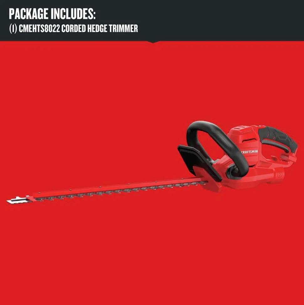 Factory Reconditioned Craftsman 3.8 Amp 22 in. Corded Hedge Trimmer with Power Saw