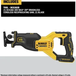 Factory Reconditioned Dewalt 20V MAX XR Brushless Lithium-Ion Cordless Reciprocating Saw (Tool Only)