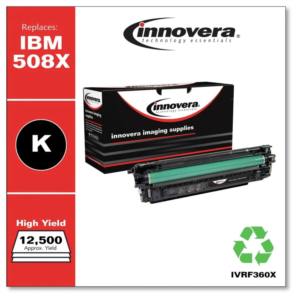 Factory Reconditioned Innovera Remanufactured 12,500 Page-Yield Replacement High-Yield Toner for 508X (CF360X) - Black