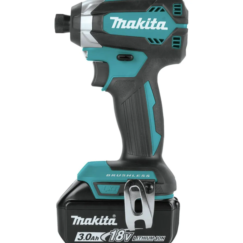 Factory Reconditioned Makita 18V LXT Brushless Lithium-Ion 1/2 in. Cordless Drill/ Impact Driver Combo Kit (3 Ah)