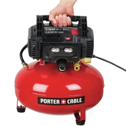Factory Reconditioned Porter-Cable 0.8 HP 6 Gallon Oil-Free Pancake Air Compressor
