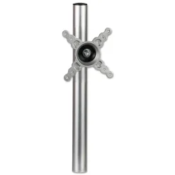 Fellowes Mfg Co. 180 Degree Rotation 180 Degree Pan Lotus Single Monitor Arm Kit for 26 in. Monitors Supports 17 lbs. - Silver