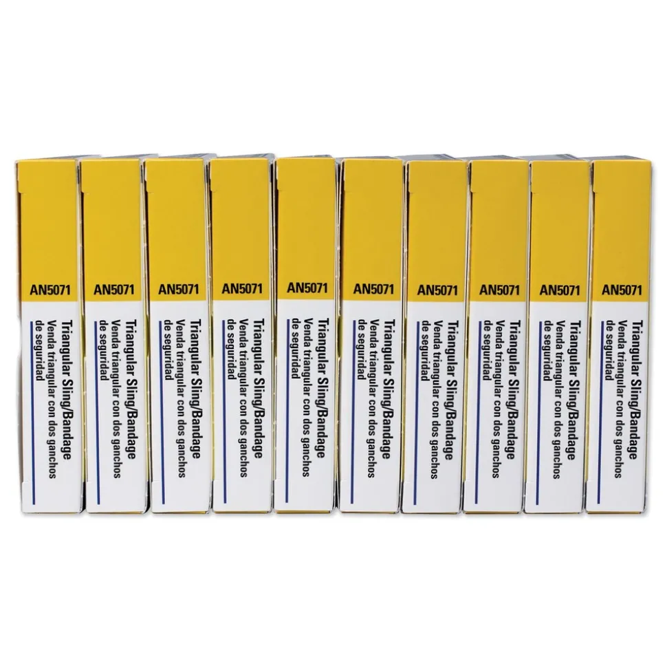 First Aid Only 40 in. x 40 in. x 56 in. First-Aid Refill Sling/Tourniquet Triangular Bandages (10/Pack)