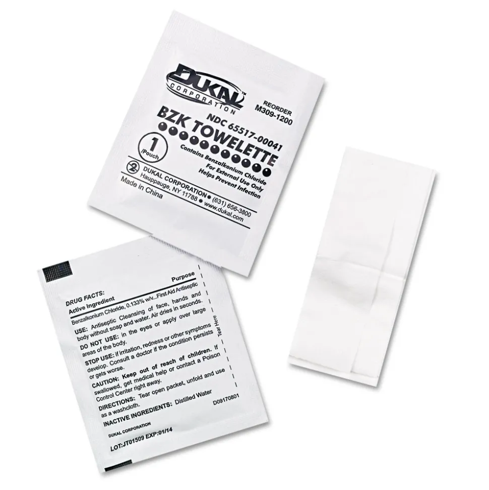 First Aid Only SmartCompliance Antiseptic Cleansing Wipes (10/Box)
