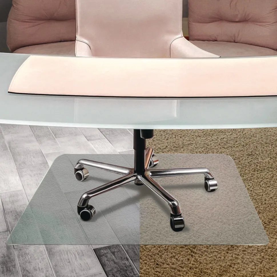 Floortex Cleartex Unomat 60 in. x 48 in. Anti-Slip Chair Mat for Hard Floors and Flat Pile Carpets - Clear