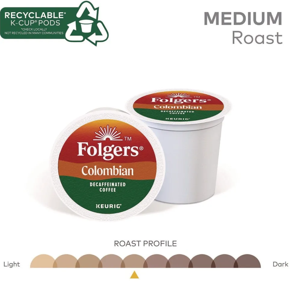 Folgers 100% Colombian Decaf Coffee K-Cups (24/Box)