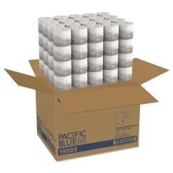 Georgia Pacific Professional 2-Ply Septic Safe Pacific Blue Basic Embossed Bathroom Tissue - White (80 Rolls/Carton)