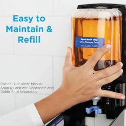 Georgia Pacific Professional Pacific Blue Ultra 5.6 in. x 4.4 in. x 11.5 in. 1200 mL Refill Soap/Sanitizer Dispenser - Black (1/Carton)