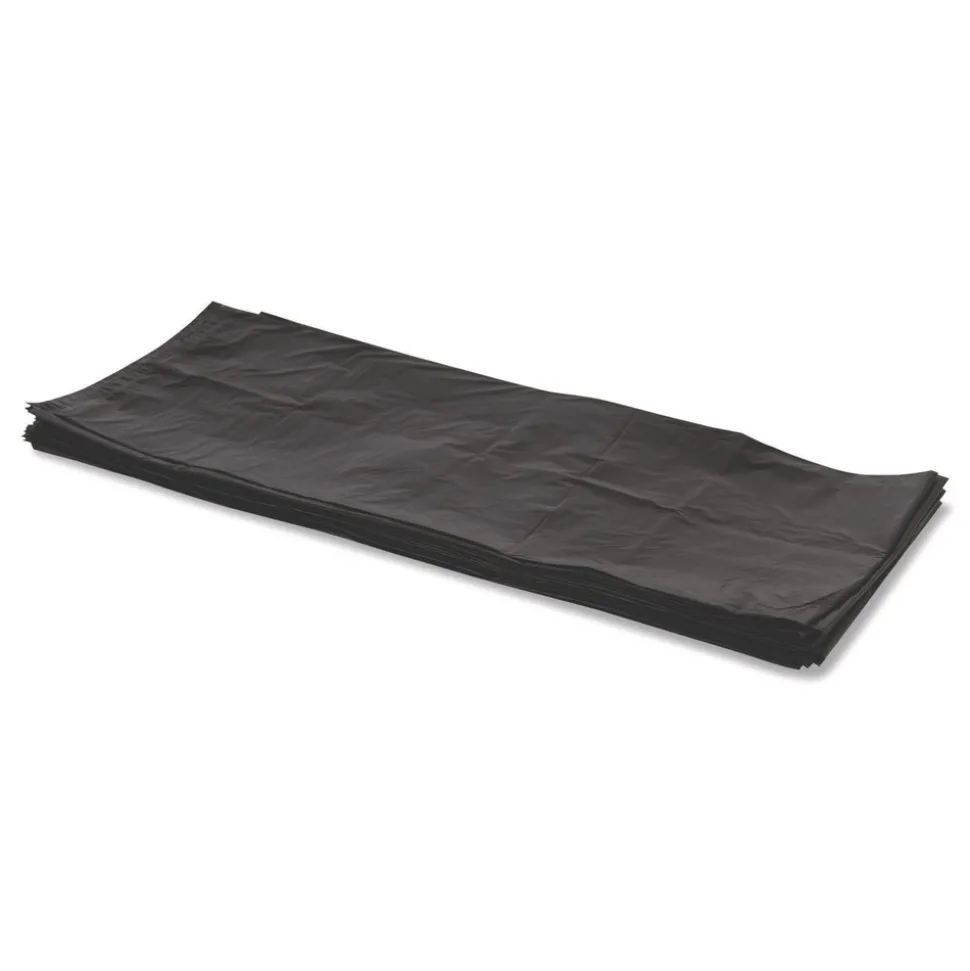 Heritage H9250AK 46 in. x 50 in. 60 gal. 1.5 mil Linear Low Density Stock Trash Bags - Black (100/Carton)
