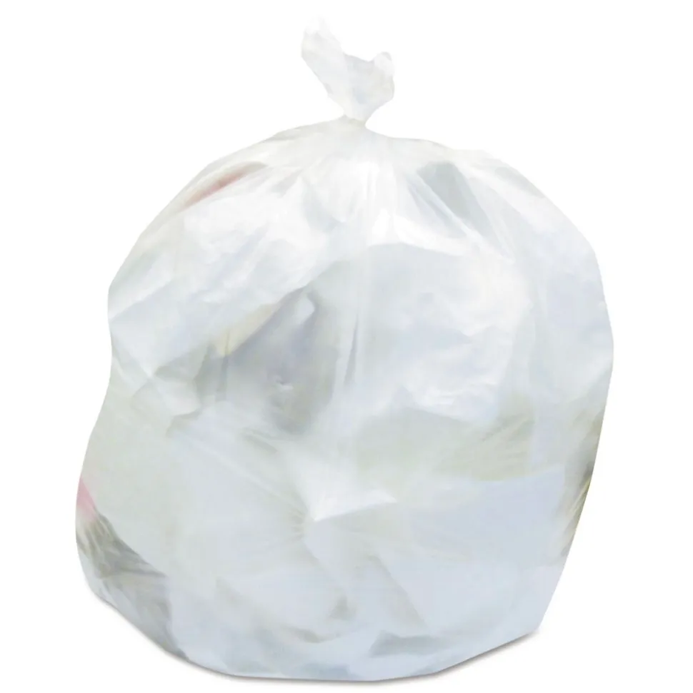 Heritage H8647SC 43 in. x 47 in. 56 gal. 1.1 mil Linear Low-Density Can Liners - Clear (100/Carton)