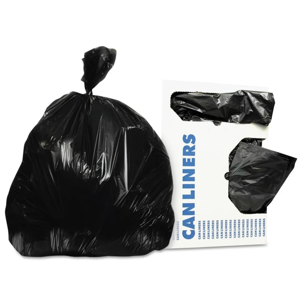 Heritage 24 in. x 27 in. 30 gal. 1 mil Eco Blend Max Can Liners - Black (500/Carton)