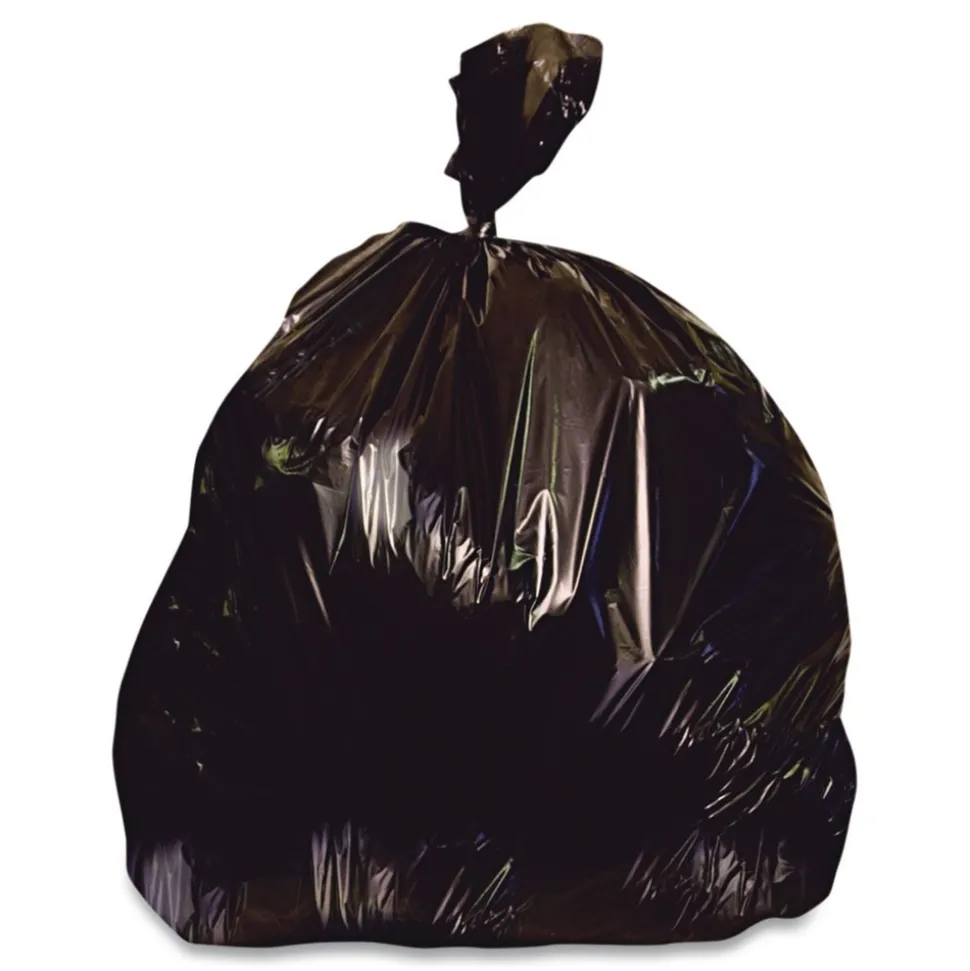 Heritage 40 in. x 46 in. 45 gal. 0.7 mil. Linear Low-Density Can Liners - Black (250/Carton)