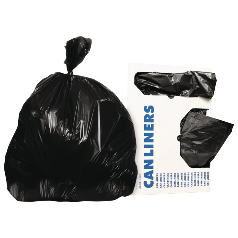 Heritage 33 in. x 39 in. 33 gal. 2 mil Low-Density Repro Can Liner - Black (100/Carton)