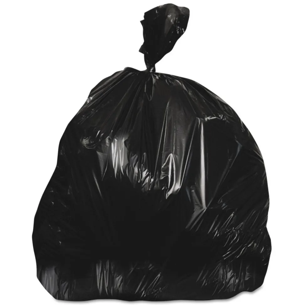 Heritage 24 in. x 32 in. 1 mil. 16-Gallon Linear Low Density Can Liners with AccuFit Sizing - Black (500/Carton)