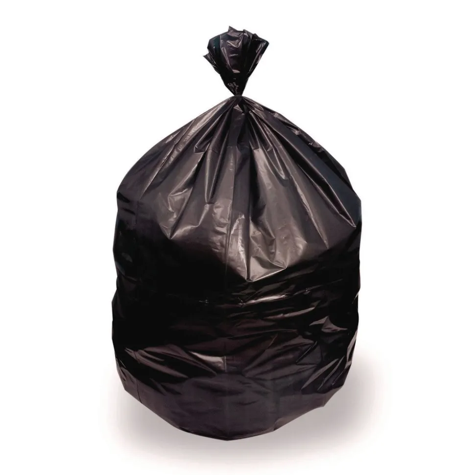 Heritage 24 in. x 32 in. 1 mil. 16-Gallon Linear Low Density Can Liners with AccuFit Sizing - Black (500/Carton)