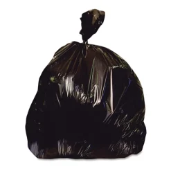 Heritage Low Density 56 Gallon 1.5 mil 43 in. x 47 in. Can Liners - Black (100/Carton)