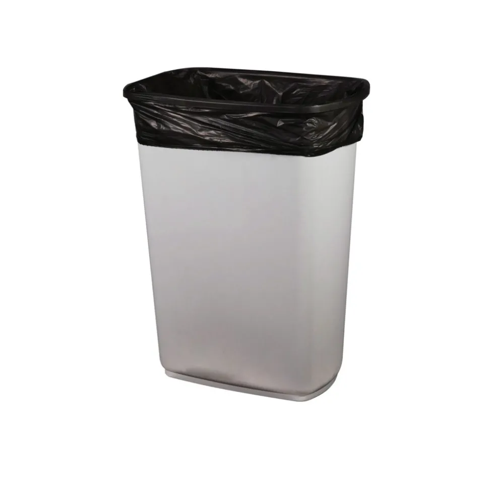Heritage Low Density 56 Gallon 1.5 mil 43 in. x 47 in. Can Liners - Black (100/Carton)