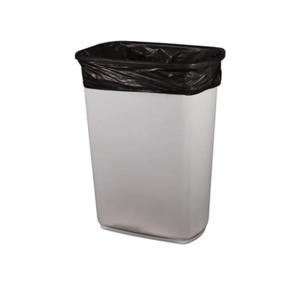 Heritage X8046AK 40 in. x 46 in. 45 Gallon 1.5 mil Reprocessed Resin Can Liners - Black (100/Carton)