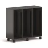 HON Class-ifi 46.63 in. x 18.75 in. x 44.13 in. Three-Wide Tote Storage Cabinet - Charcoal Gray