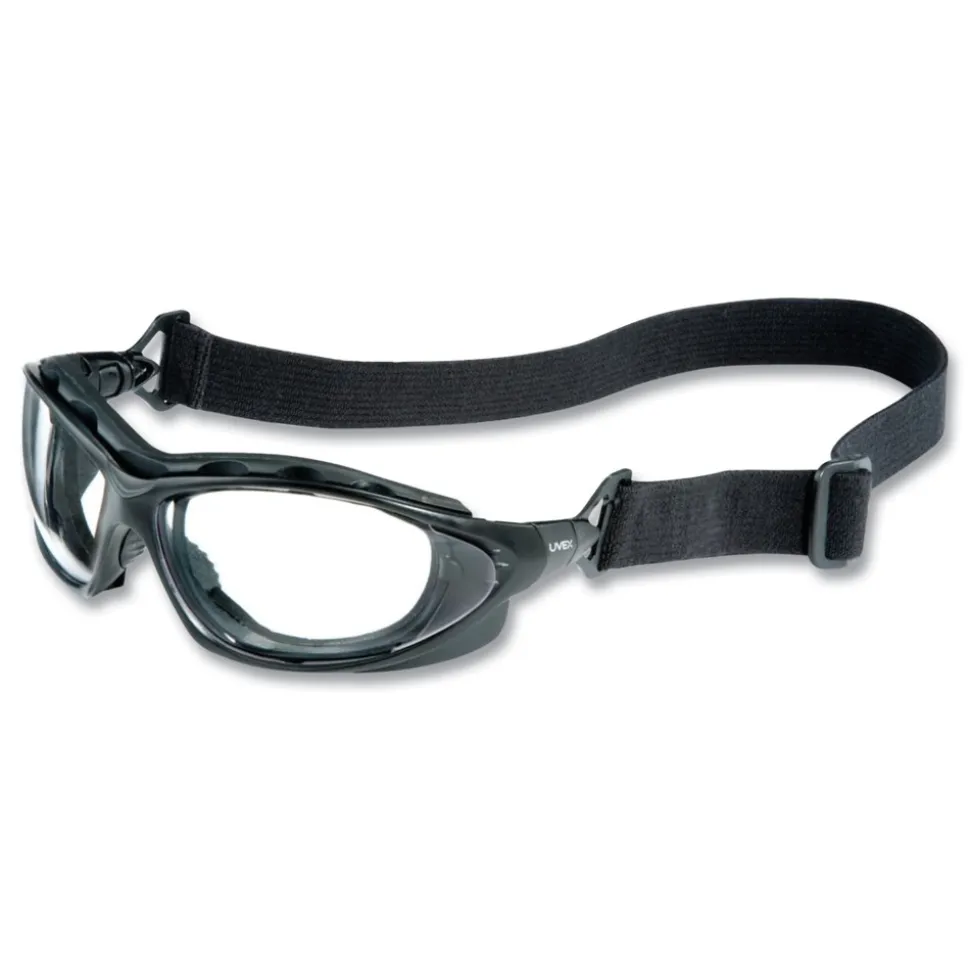 Honeywell Uvex Polycarbonate Seismic Sealed Eyewear - Black Frame Clear Lens