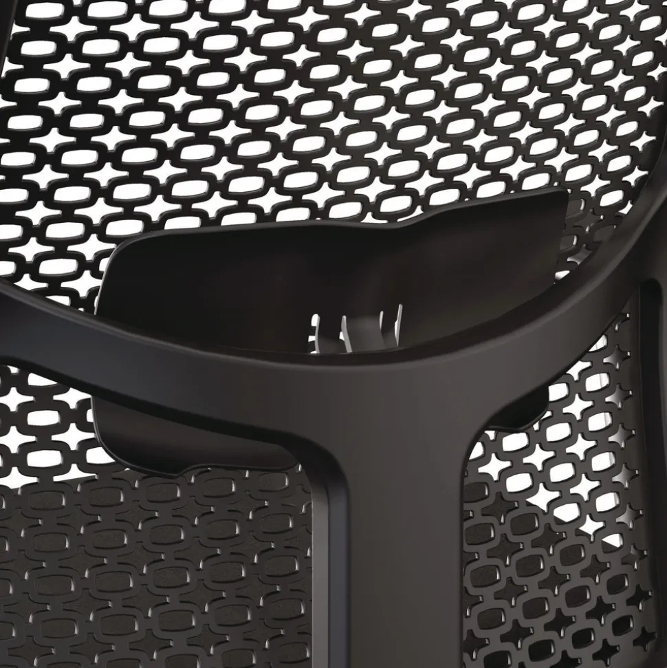 HON Ignition 2.0 ReActiv 17.25 in. to 21.75 in. Seat Height Mid-Back Task Chair - Basalt Vinyl Seat/Charcoal Back/Black Base